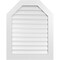 Ekena Millwork Octagonal Top Surface Mount PVC Gable Vent: Functional, w/ 3-1/2"W x 1"P Standard Frame, 30"W x 38"H GVPOT30X3801SF - alternate 1
